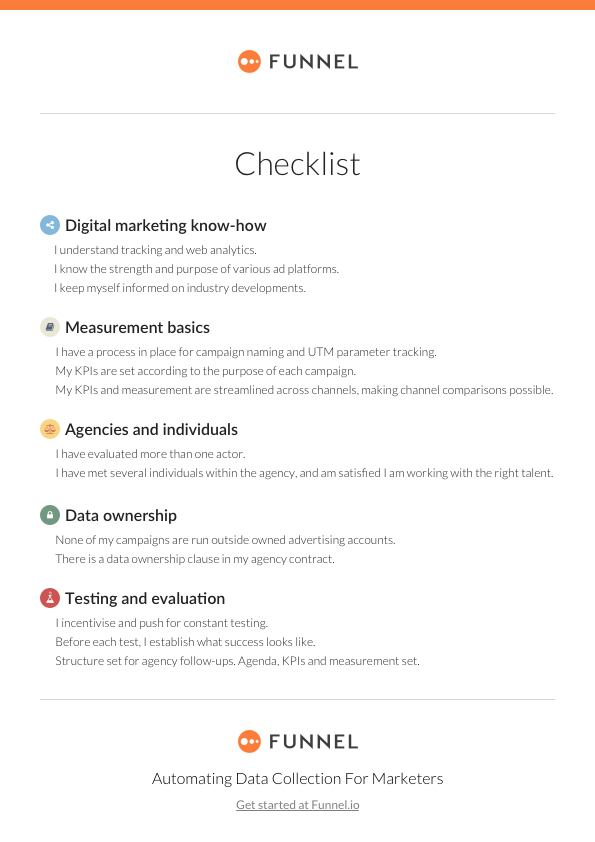 agency checklists